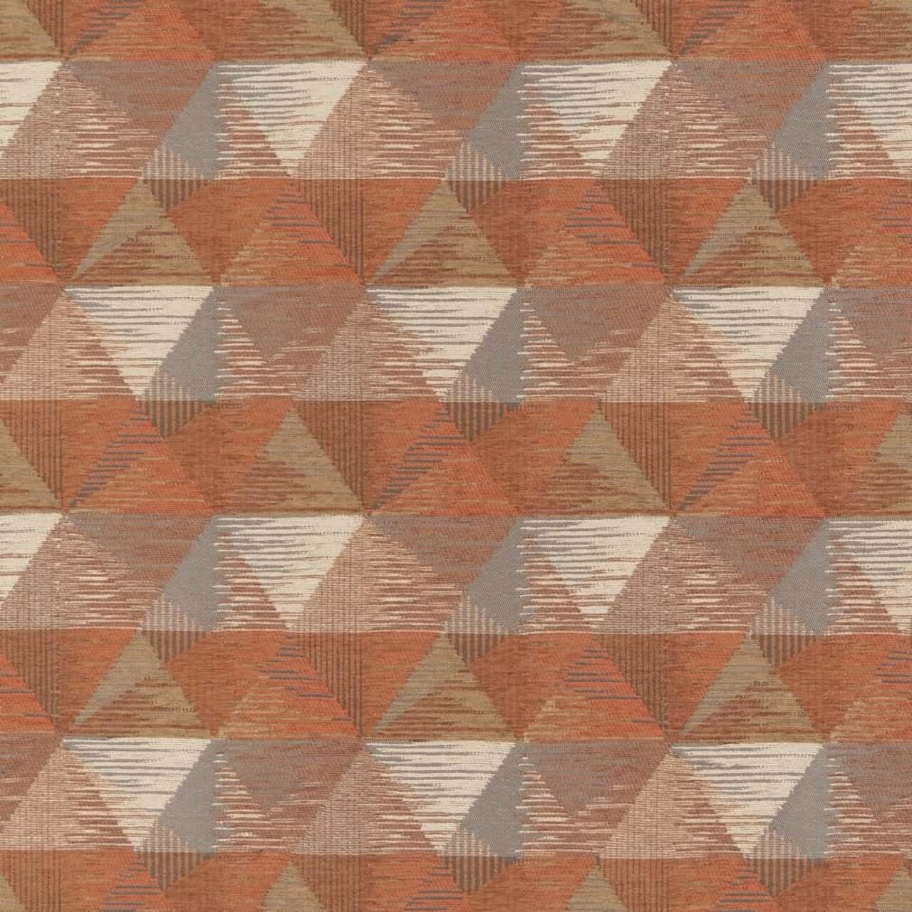 Coral Abstract Geometric Woven Pattern Upholstery Fabric by The Yard - SKU: Xavier Coral